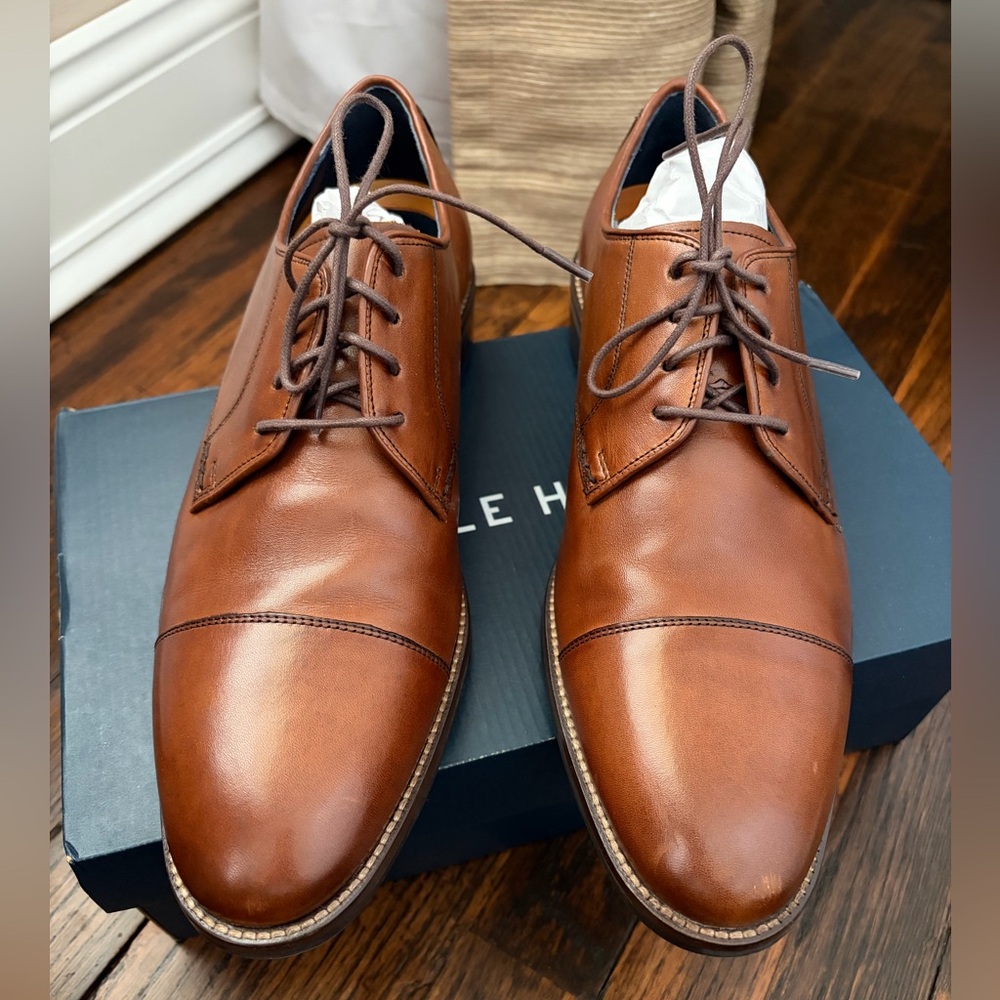Men’s Cole Haan Lennox Hill Cap Toe Dress Shoe - British Tan